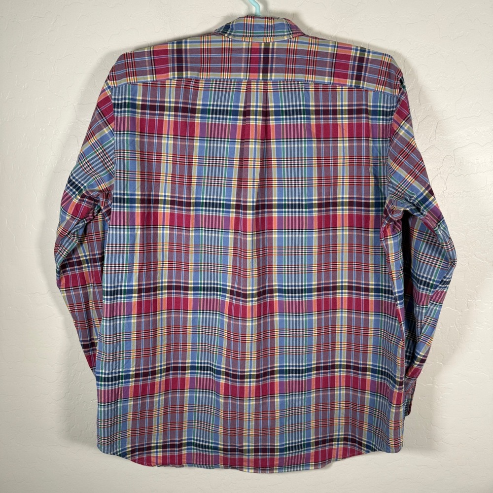 Ralph Lauren Button Down Shirt Mens‎ XLT Blue Red Plaid Long Sleeve Pony Oxford - Picture 5 of 9